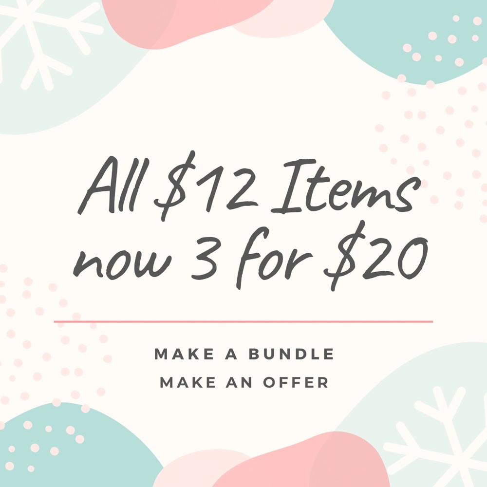 $12 items now 3 for $20